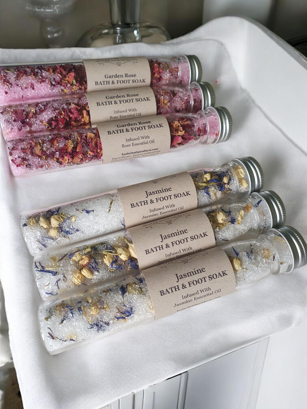 Bath salt soak test tubes: Lavender