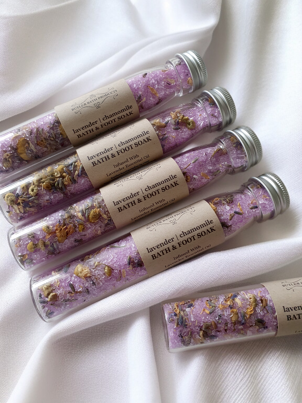 Bath salt soak test tubes: Lavender
